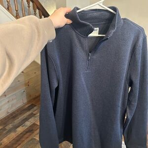 Old Navy Men's Dark Blue Zip-Up Sweater